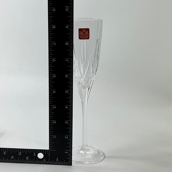 RCR Cristalleria Italiana for Disaronno Champagne Flutes Set of 4 Crystal 9.25" - Picture 8 of 9
